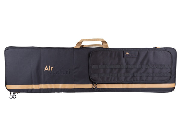 Air Venturi Square Rifle Bag w/ Zippered Pocket, Black/Tan