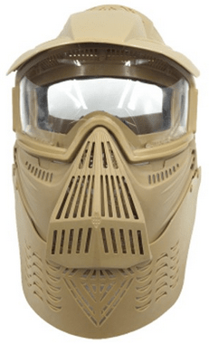 Bravo Airsoft Full Face Mask with Poly Lens in Tan