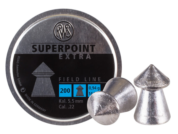 RWS Superpoint Extra .22 Cal, 14.5 Grains, Pointed, 200ct